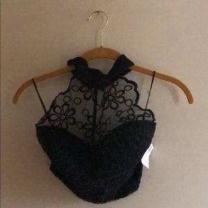 Reverse Lace Eyelet Bustier